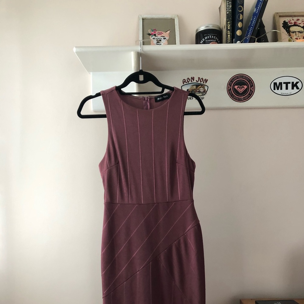 Mauve bodycon dress